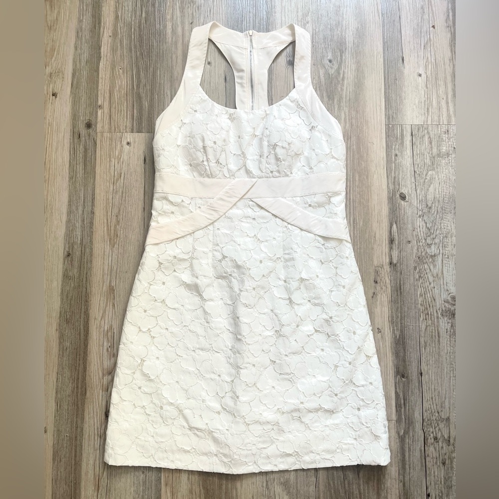 PHEOBE COUTURE Off White Lace Dress Set Size 10